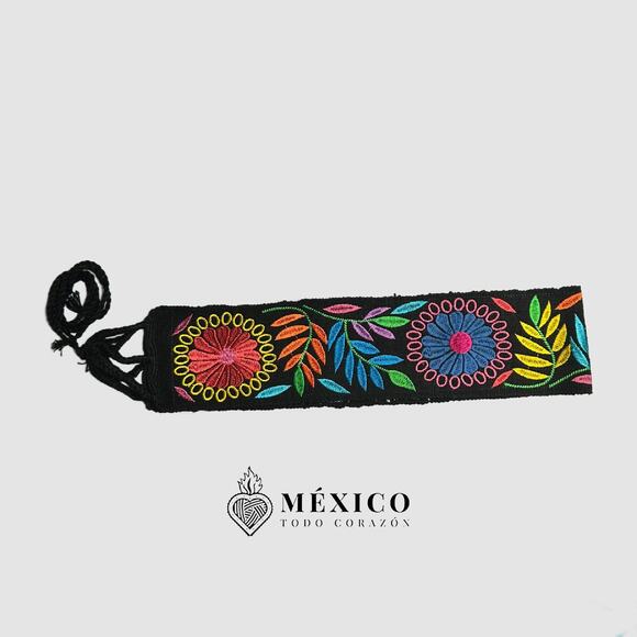 Mexican Folkloric belt day of the dead 5 de Mayo colorfull mexico todo corazon - Picture 7 of 8